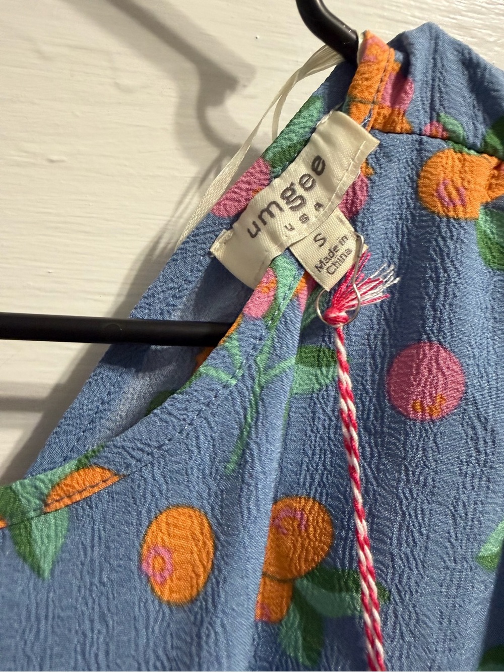 Umgee Blue Floral Mini Sundress with Orange & Pink Blooms NWT size S - Picture 4 of 8